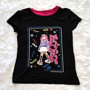 That Girl Lay Lay Kids Black and Pink Graphic T-Shirt